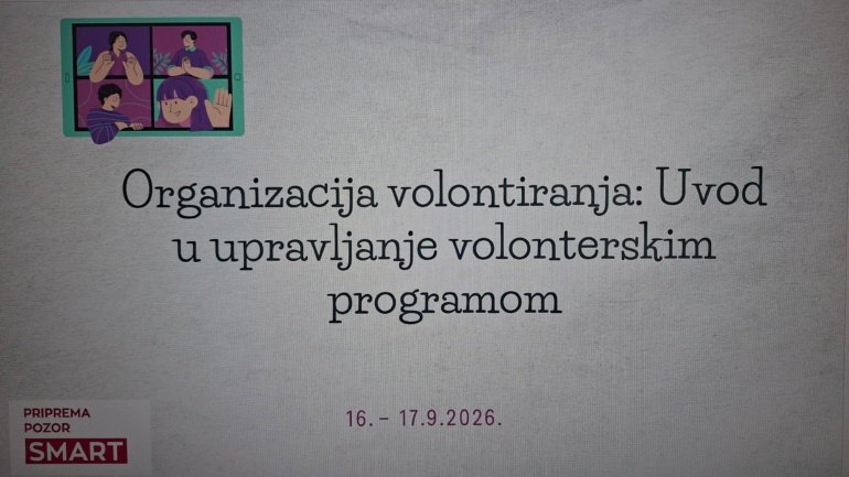 Djelatnice Udruge Radost sudjelovale na online radionici „Uvod u upravljanje volonterskim programom”